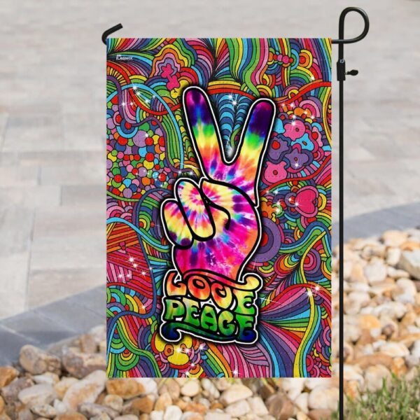 Love Peace Hippie Flag: TRL65F - Boho Decor & Psychedelic Wall Art - Image 8