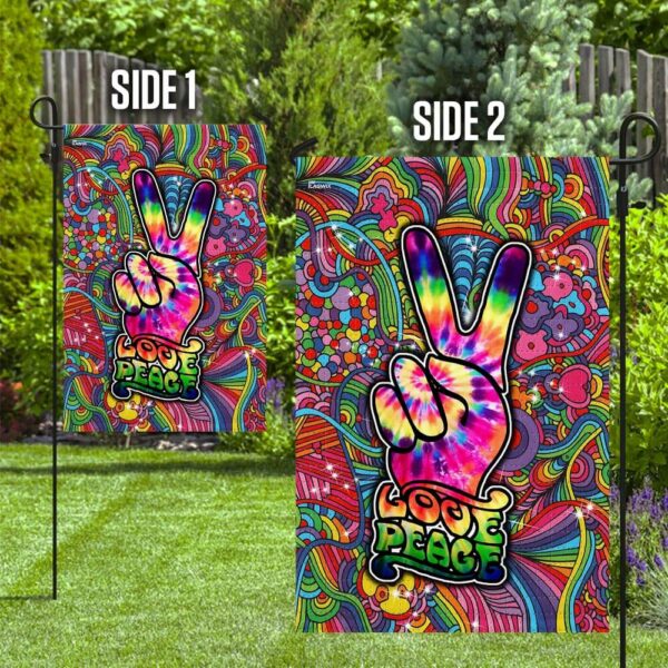 Love Peace Hippie Flag: TRL65F - Boho Decor & Psychedelic Wall Art - Image 9