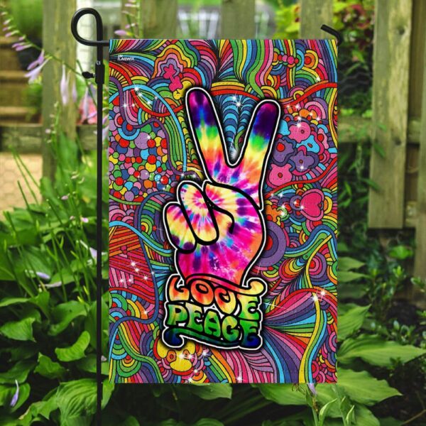 Love Peace Hippie Flag: TRL65F - Boho Decor & Psychedelic Wall Art - Image 7