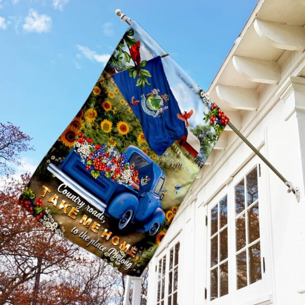 Maine Country Roads Flag: PSL166Fv13 - Rustic Charm & Patriotic Pride - Image 7