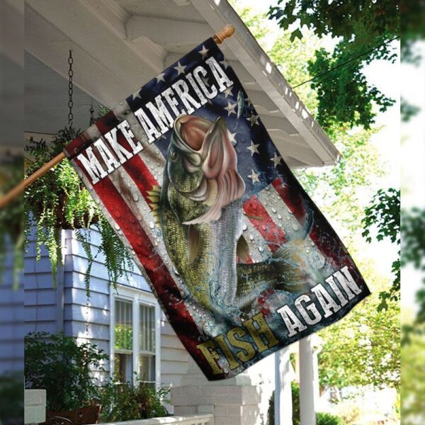 Make America Fish Again Flag: Patriotic Fishing Decor - Image 8