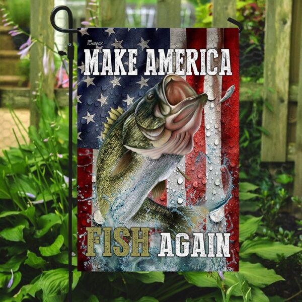 Make America Fish Again Flag: Patriotic Fishing Decor - Image 2