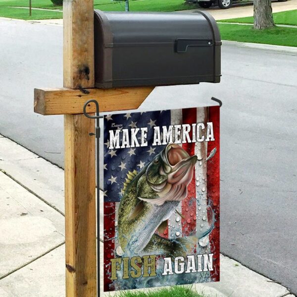 Make America Fish Again Flag: Patriotic Fishing Decor - Image 4