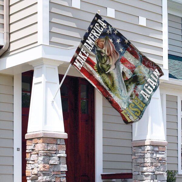 Make America Fish Again Flag: Patriotic Fishing Decor - Image 9