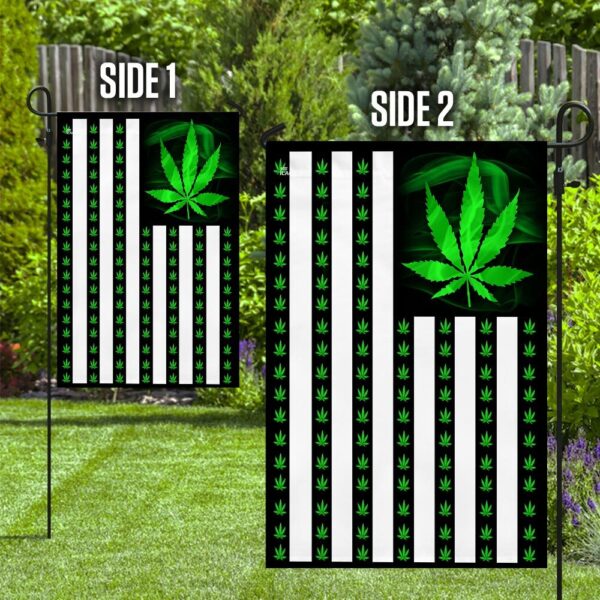 Marijuana Leaf American Flag T-Shirt: THN2113F - Image 10