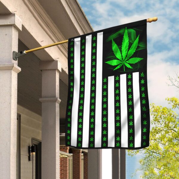 Marijuana Leaf American Flag T-Shirt: THN2113F