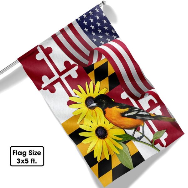 Maryland Black-eyed Susan Flower and Baltimore Oriole Bird MLN1141Fv2 - Image 6