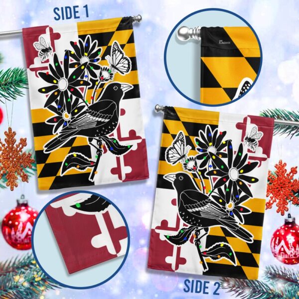 Maryland Christmas Orioles Flag: Baltimore Holiday Decor LNT810F - Image 2