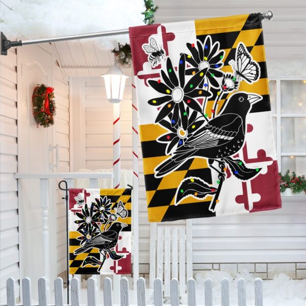 Maryland Christmas Orioles Flag: Baltimore Holiday Decor LNT810F - Image 4