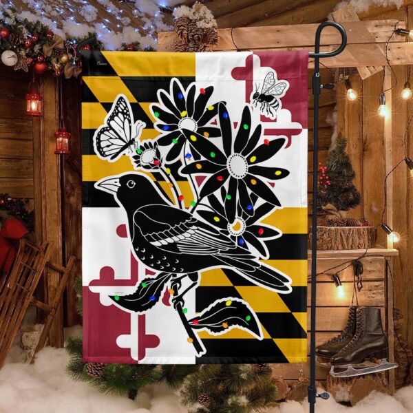 Maryland Christmas Orioles Flag: Baltimore Holiday Decor LNT810F - Image 3