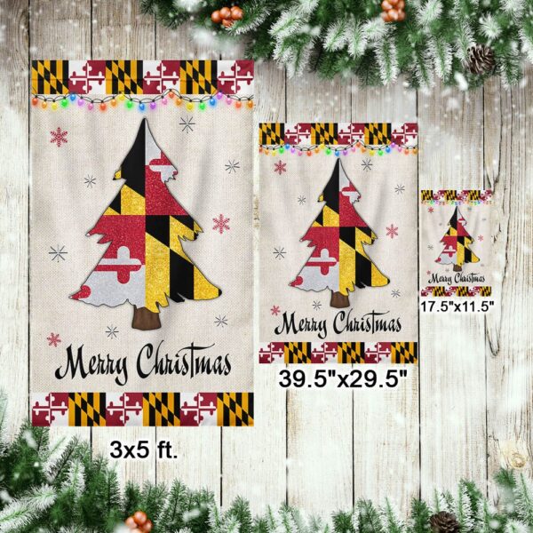 Maryland Christmas Tree Flag: Festive Holiday Decor (TQN775F) - Image 7