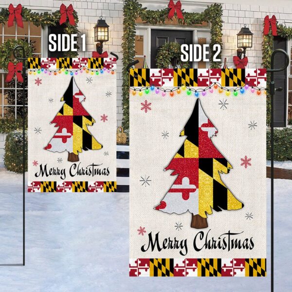 Maryland Christmas Tree Flag: Festive Holiday Decor (TQN775F) - Image 5