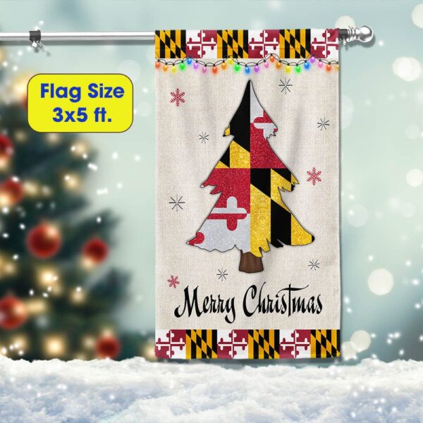 Maryland Christmas Tree Flag: Festive Holiday Decor (TQN775F) - Image 6