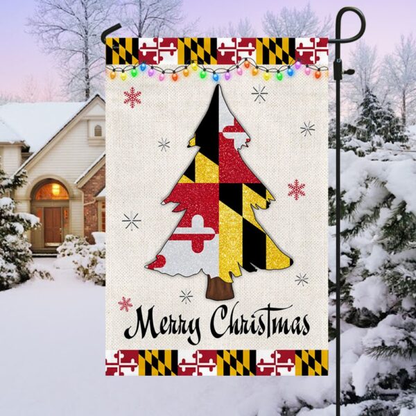 Maryland Christmas Tree Flag: Festive Holiday Decor (TQN775F) - Image 3