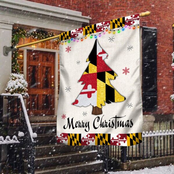 Maryland Christmas Tree Flag: Festive Holiday Decor (TQN775F)
