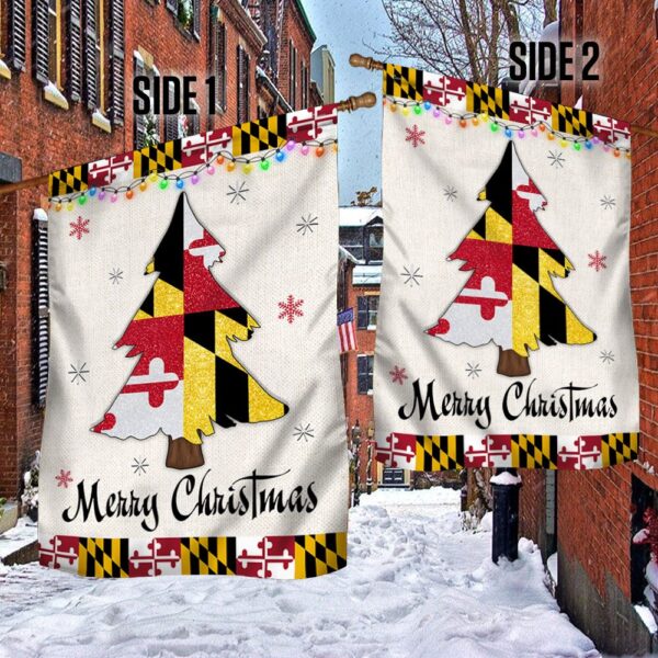 Maryland Christmas Tree Flag: Festive Holiday Decor (TQN775F) - Image 2