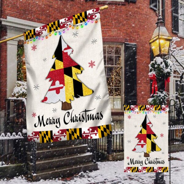 Maryland Christmas Tree Flag: Festive Holiday Decor (TQN775F) - Image 4