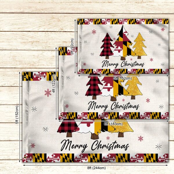 Maryland Christmas Grommet Flag - Holiday Decor TQN730GF - Image 4