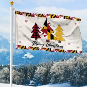 Maryland Christmas Grommet Flag - Holiday Decor TQN730GF