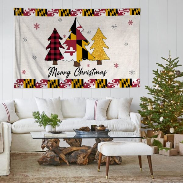Maryland Christmas Grommet Flag - Holiday Decor TQN730GF - Image 3