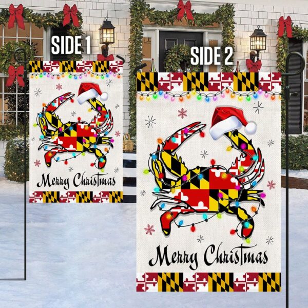Maryland Crab Christmas Flag: Festive Holiday Decor TQN782F - Image 5