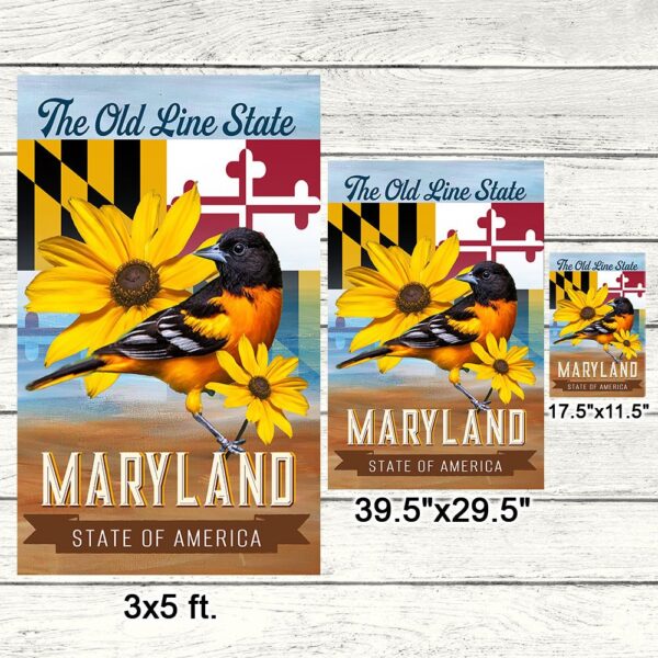 Maryland Flag: Old Line State Baltimore Oriole Bird Banner - Image 9