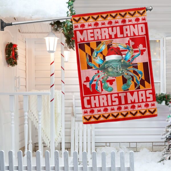 Maryland Merryland Christmas Flag: LNT809F Holiday Decor