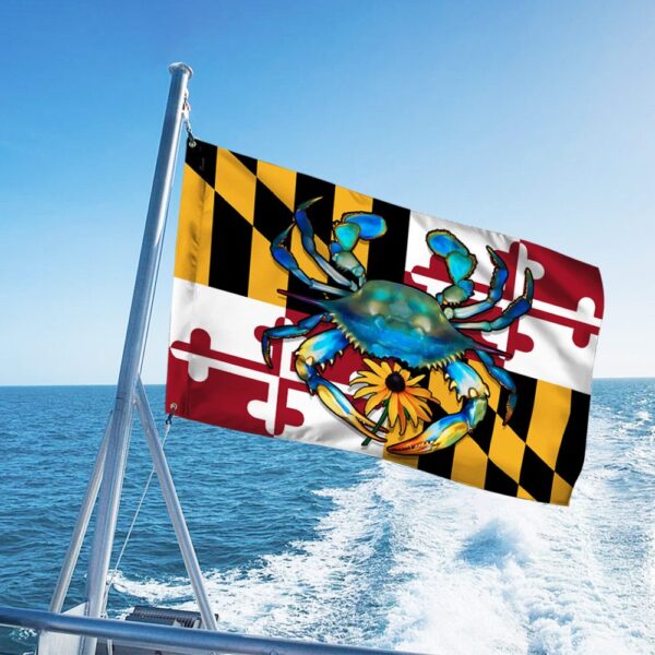 Maryland Blue Crab Grommet Flag: TQN370GF - Show Your State Pride - Image 3