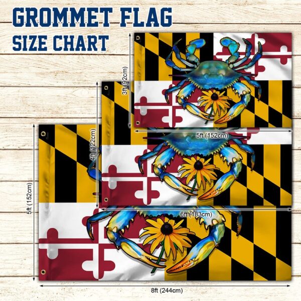 Maryland Blue Crab Grommet Flag: TQN370GF - Show Your State Pride - Image 5