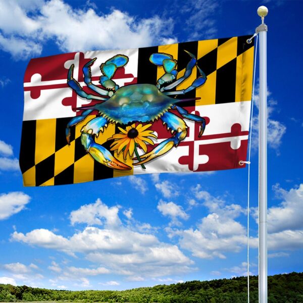Maryland Blue Crab Grommet Flag: TQN370GF - Show Your State Pride - Image 2
