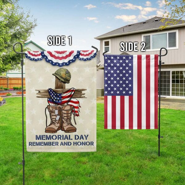 Memorial Day American Flag T-Shirt: Honor & Remember (TQN1210F)