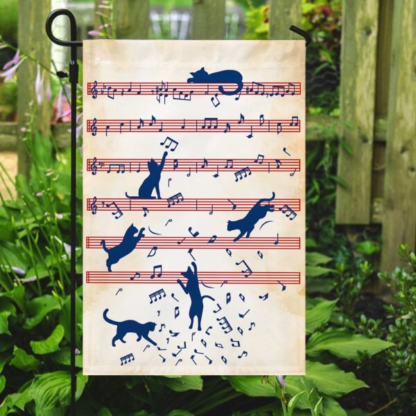 Music Cat Flag: QNN138F - Cute Pet & Music Lover Garden Decor - Image 7