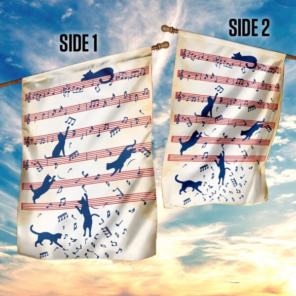 Music Cat Flag: QNN138F - Cute Pet & Music Lover Garden Decor - Image 5