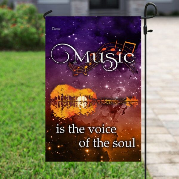 Soulful Guitar Flag: Music's Voice