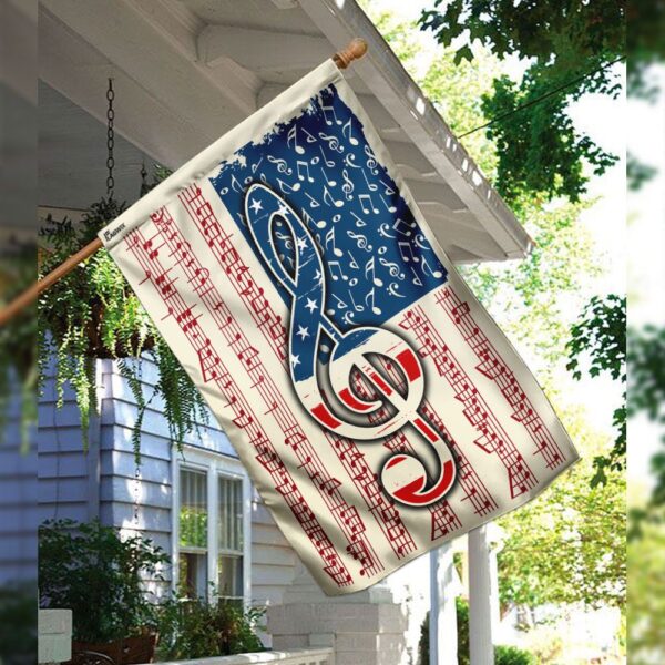 Patriotic Music Notes Flag Decor QNN132F - Image 3