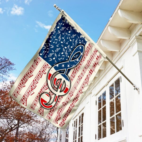 Patriotic Music Notes Flag Decor QNN132F - Image 2
