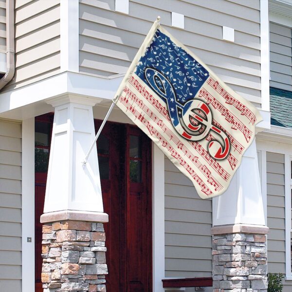 Patriotic Music Notes Flag Decor QNN132F - Image 4