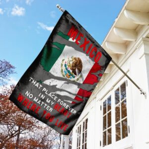 Mexico Flag DBX2019F Heart Design: Show Your Love