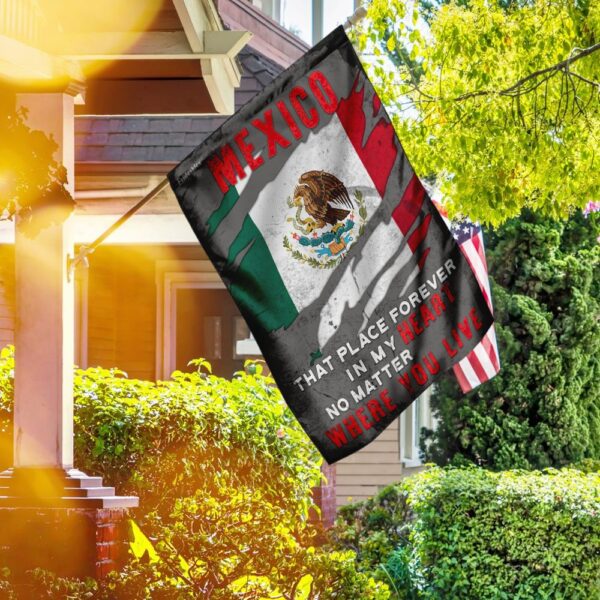 Mexico Flag DBX2019F Heart Design: Show Your Love - Image 3