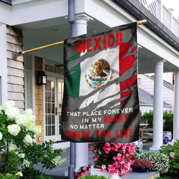 Mexico Flag DBX2019F Heart Design: Show Your Love - Image 2