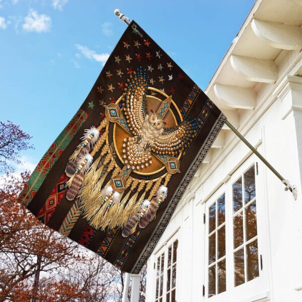 Native American Eagle Flag: THB2080F - Authentic Tribal Design - Image 2