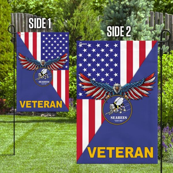 Navy Seabee Veteran US Garden Flag: American Pride - Image 3