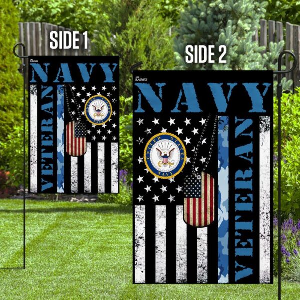 Navy Veteran Garden Flag: Honor Their Service - Image 3