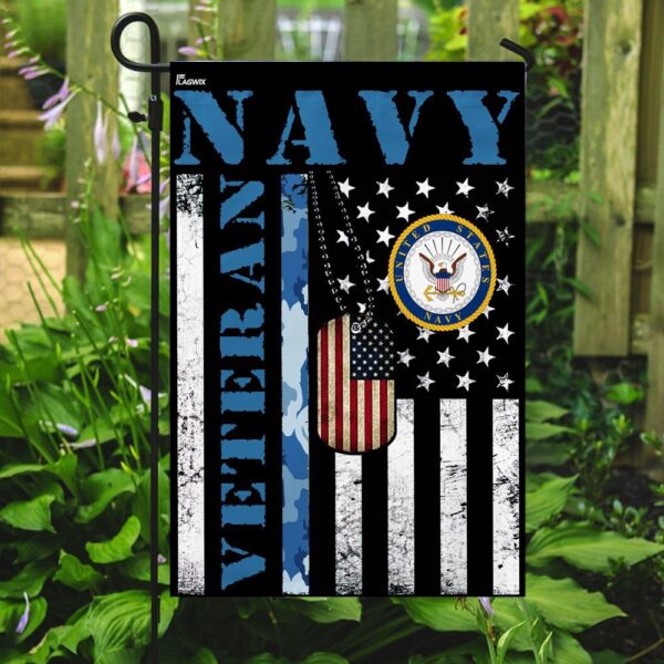 Navy Veteran Garden Flag: Honor Their Service - Image 2