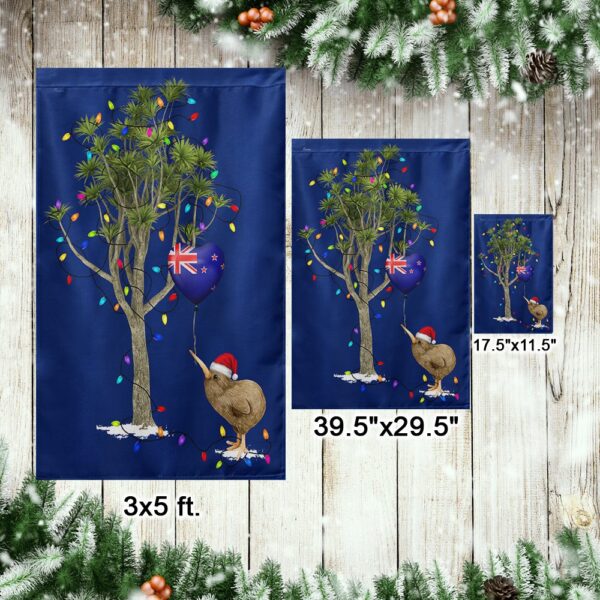 New Zealand Christmas Flag: Kiwi Bird & Cabbage Tree Design (LNT793F) - Image 7