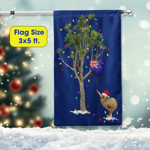 New Zealand Christmas Flag: Kiwi Bird & Cabbage Tree Design (LNT793F) - Image 6