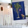 New Zealand Christmas Flag: Kiwi Bird & Cabbage Tree Design (LNT793F)