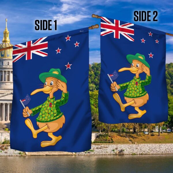 Anzac Day Kiwi Bird New Zealand Flag Lapel Pin LNT857F - Image 2