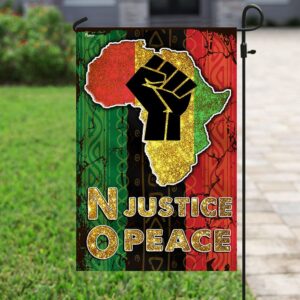 No Justice No Peace Africa Flag: PN237Fv2