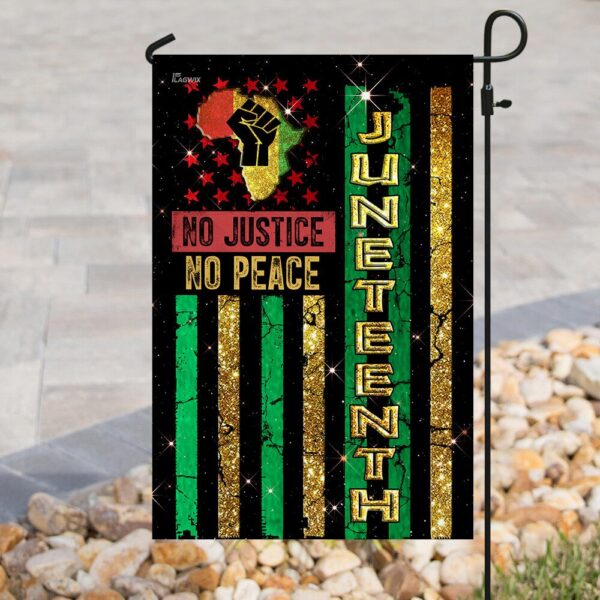 Juneteenth Flag: No Justice No Peace - PN182Fv7 - Image 3